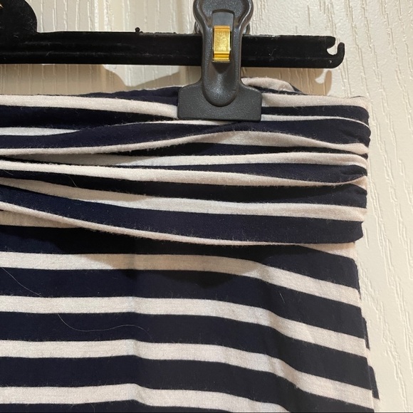J. Crew Maxi Striped Long Jersey Skirt Navy Blue White Size XXS J.crew Summer - Picture 10 of 11